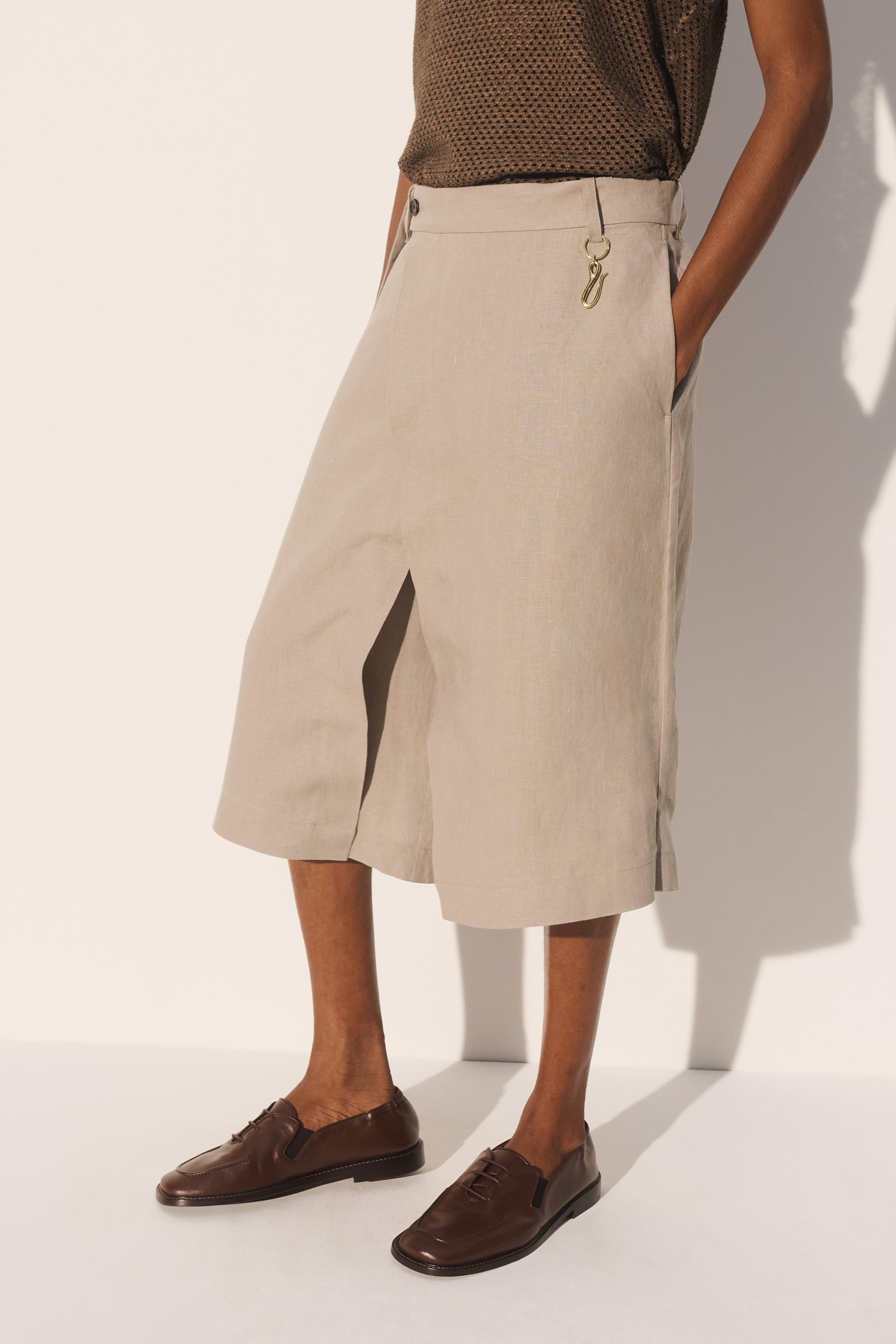 100% LINEN WIDE FIT WRAP SHORTS